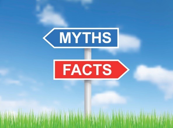 Sign board for Myth and facts