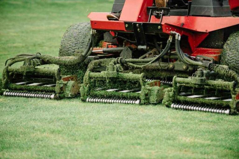 lawn mower machine cutting grass